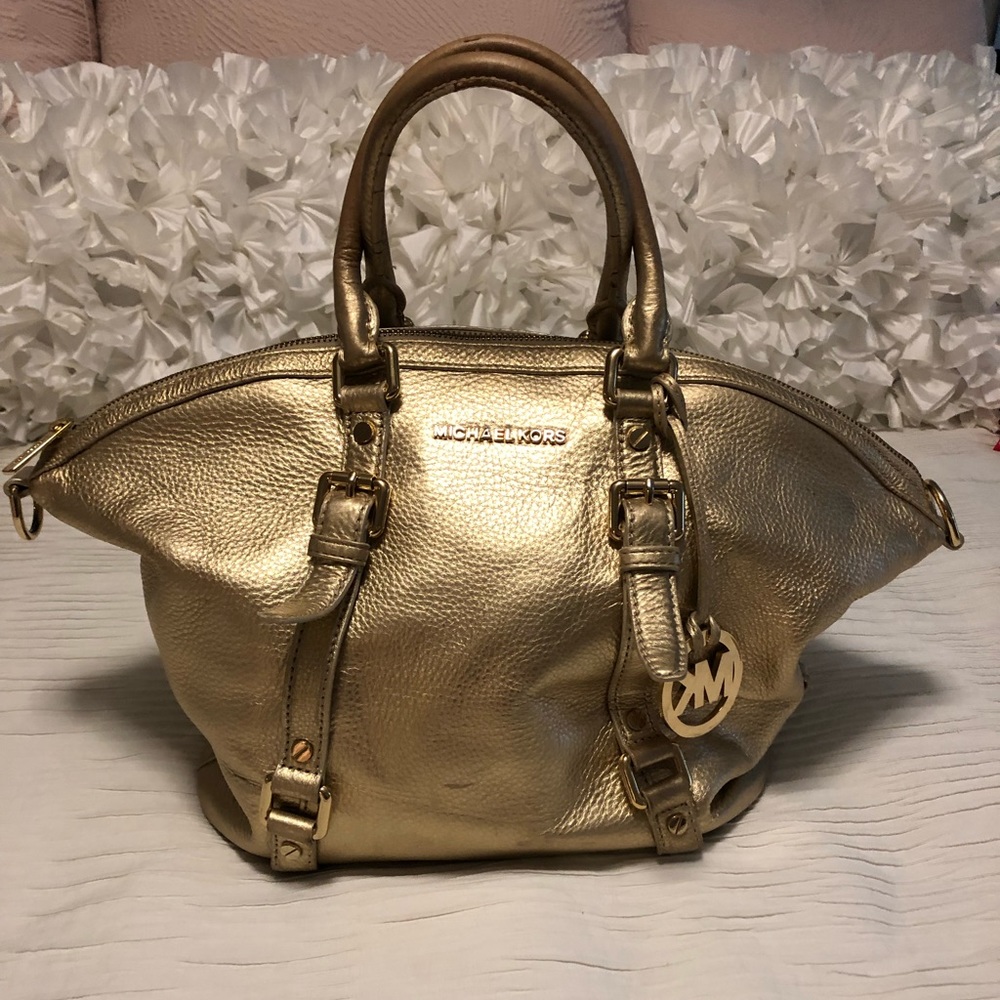 Gold Michael Kors bag